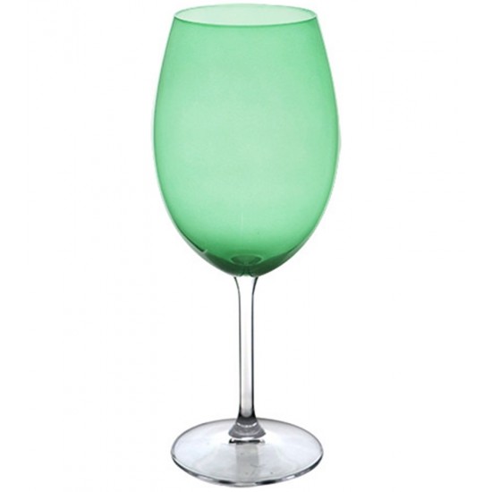 Jogo 6 Taças 580ml Bordeaux Gastro Cristal Ecológico Verde